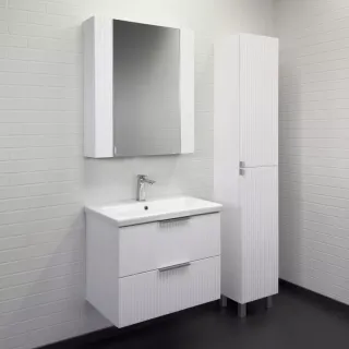 Тумба-умывальник Comforty подвесная Лима-70П2 белая матовая с раковиной Como 70